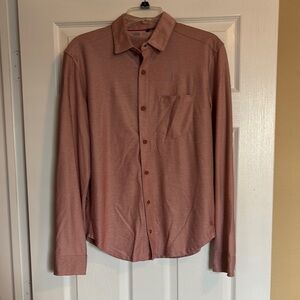 VRST men’s pink long sleeve button down shirt size small